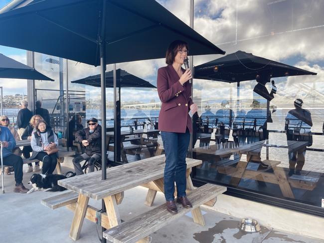 Nationals MP Melina Bath expressed the importance of the jetty and the role it plays in the community. Picture: Jack Colantuono