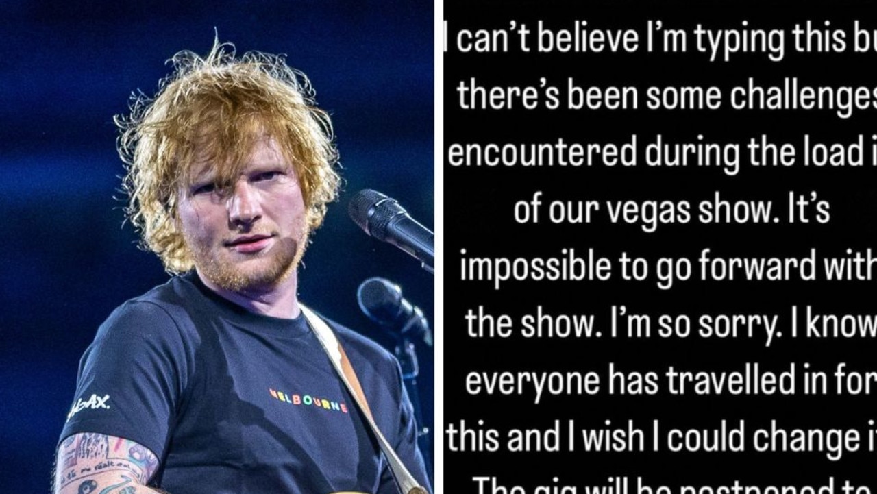 Ed Sheeran postpones concert in Las Vegas: 'I can't believe I'm typing  this