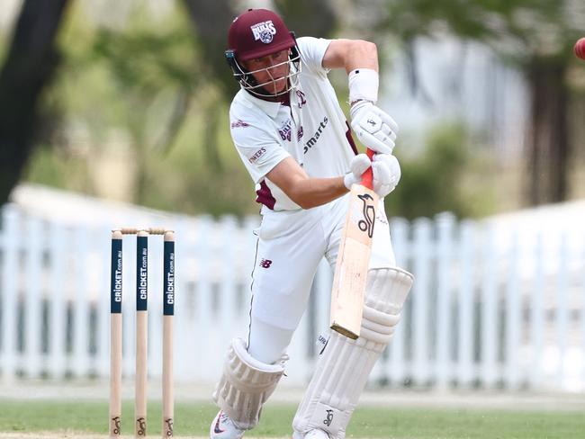 BRISBANE, AUSTRALIA - OCTOBER 23: Marnus Labuschagne of Queensland bowls during the Sheffield Shield match between Queensland and South Australia at Allan Border Field, on October 23, 2024, in Brisbane, Australia. (Photo by Chris Hyde/Getty Images)