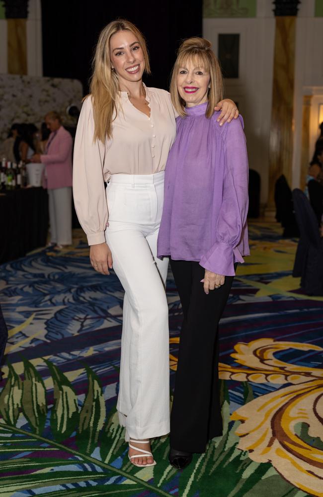 Isabella Brandi and Helen Brandi at the Trinity Lutheran College Mother's Day high tea fundraiser at the Palazzo Versace on Saturday, May 13. For The Pulse. Picture: Celeste Humphrey