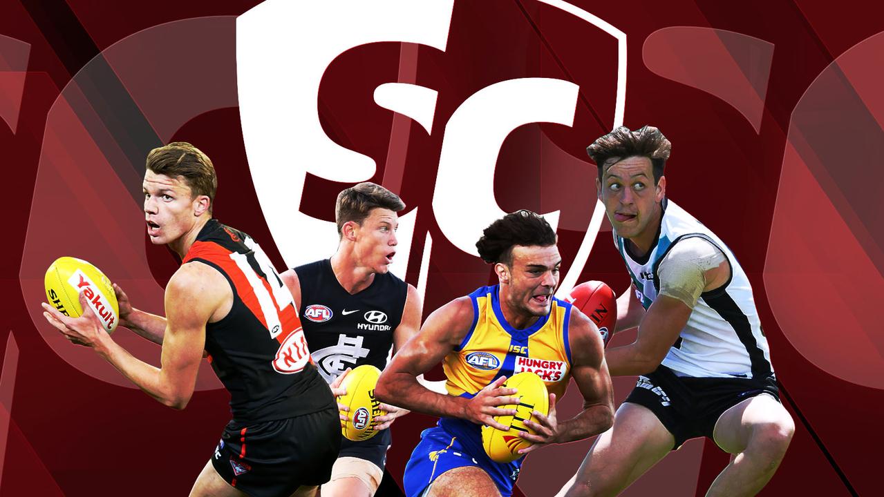 The SuperCoach Rookie Bible includes Bomber Jordan Ridley, Blue Sam Walsh, Eagle Jack Petruccelle and Port's Zak Butters.