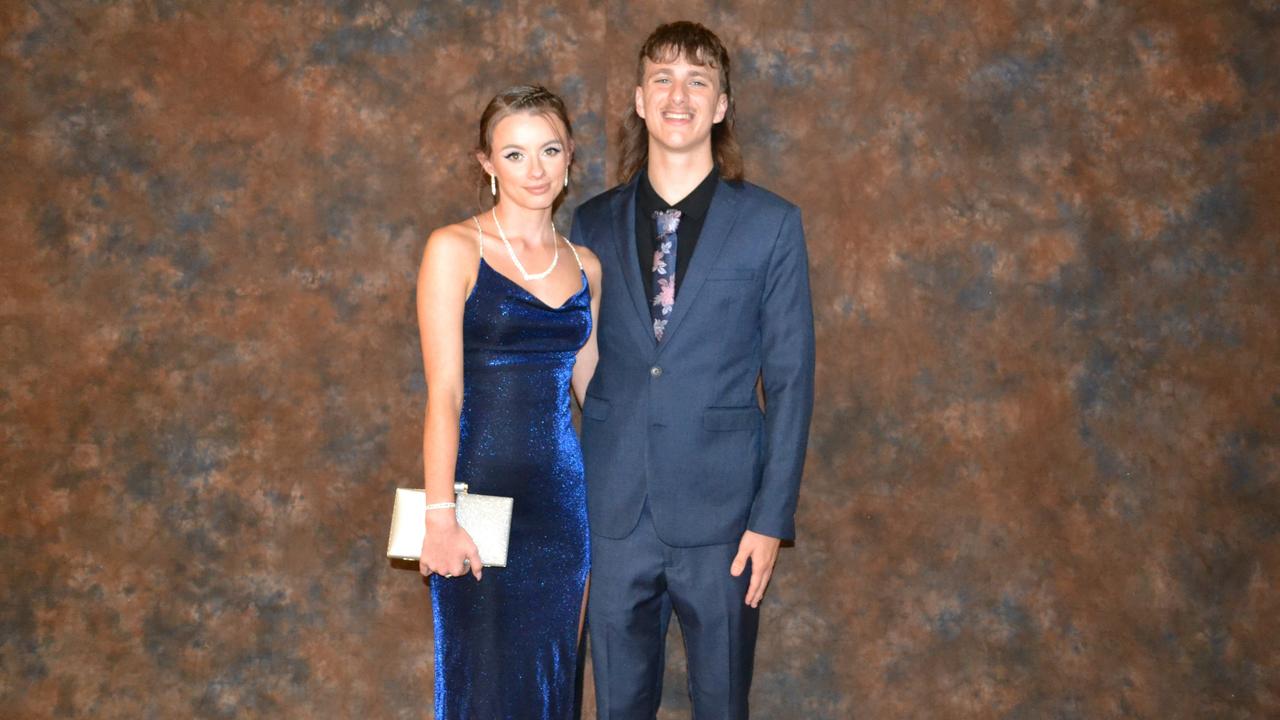 Axel Hewitt and Summer Beaumont at Lowood State High School formal in Ipswich Civic Centre on Wednesday, November 13, 2024. Picture: Amber Blums