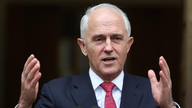 Malcolm Turnbull at Parliament House in Canberra yesterday. Picture: Kym Smith.