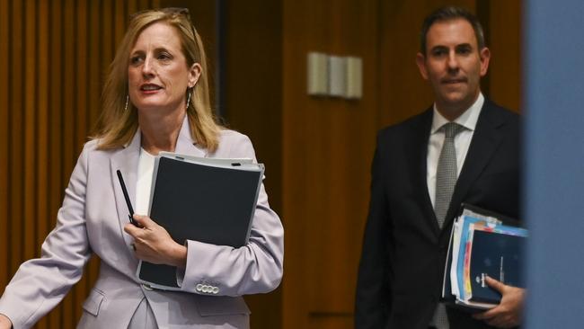 Finance Minister Katy Gallagher and Treasurer Jim Chalmers. Picture: Getty Images