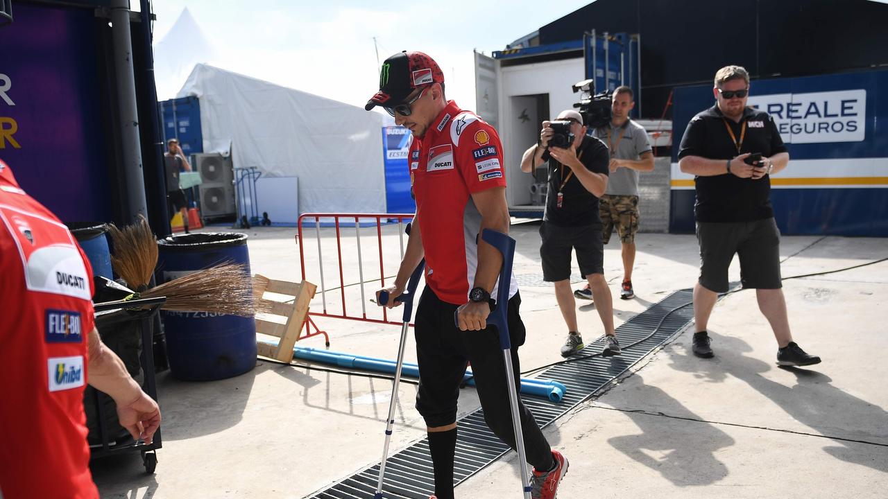 Jorge Lorenzo pulled out of the inaugural Thailand Grand Prix on Saturday after a dramatic crash.