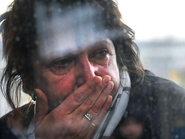 Grappling with shock ... Relatives wait anxiously for news at Pulkovo international airport outside Saint Petersburg. Picture: Olga Maltseva/AFP Photo