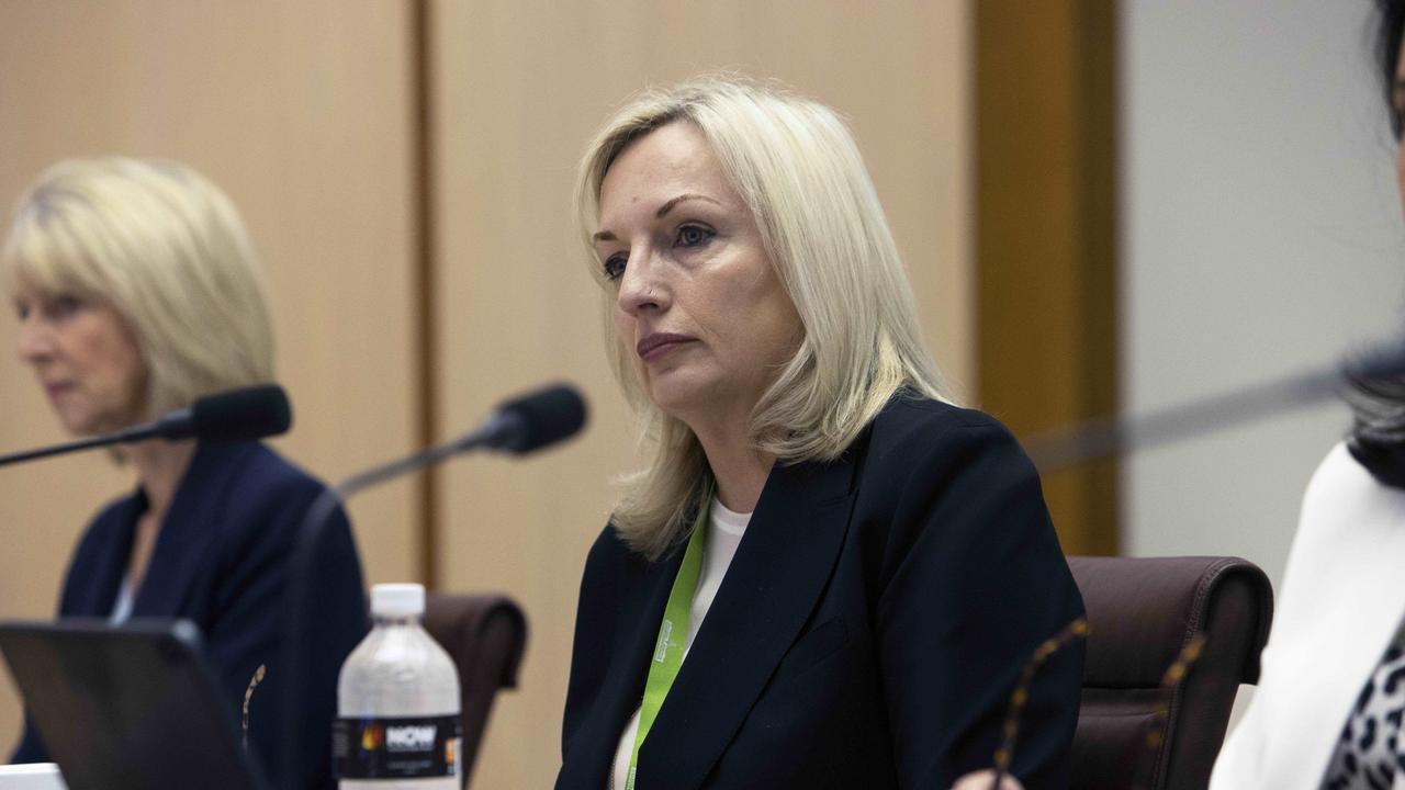 Australia Post chief executive Christine Holgate during Senate estimates in Canberra. Picture: NCA NewsWire / Gary Ramage