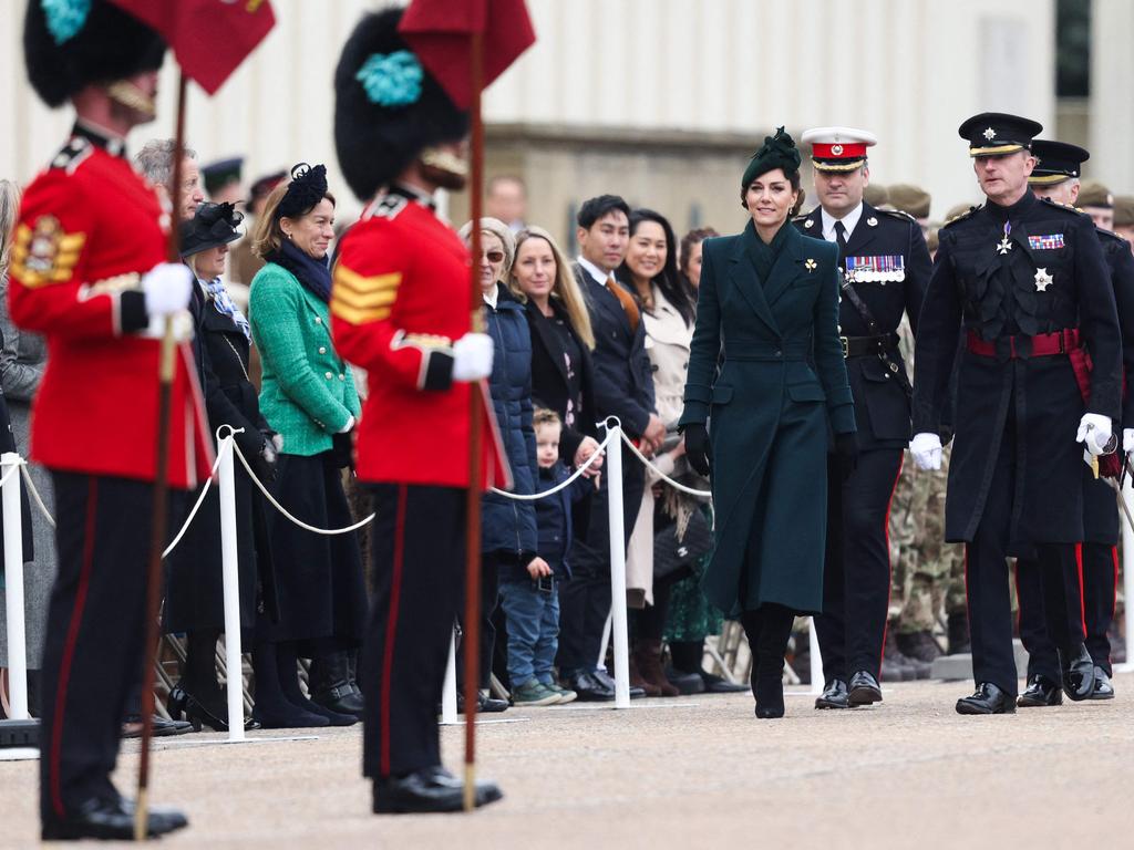 Kate donned favourite designed Alexander McQueen for the occasion. Picture: AFP