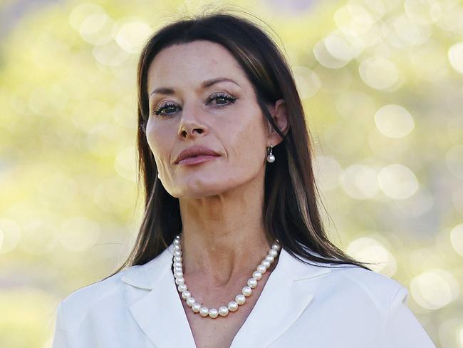 DAILY TELEGRAPH - 27.6.24TV actor Madeleine West pictured at Hyde Park in Sydney this morning. Picture: Sam Ruttyn