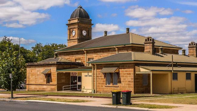 The beautiful sandstone Warwick courthouse.