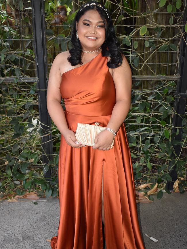 Cassandra Sangangbayan all dolled up for the Mackay State High School 2021 Year 12 formal, November 16, 2021. Photos: Tara Miko and Janessa Ekert
