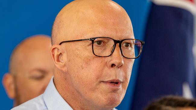 NCA 2025 Federal Election Liberal Bus 12/04/2025Western AustraliaLeader of the Australian Liberal party Peter Dutton attends a a rally in Mount Pleasant on the campaign trail for the 2025 federal election.Picture Thomas Lisson / NewsWire