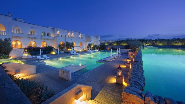 One of four communal pools at Borgo Egnazia, Puglia.