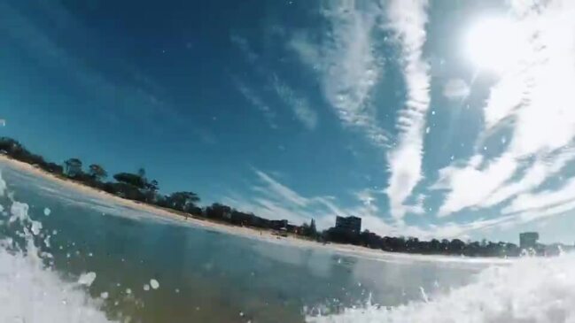 Sunshine Coast body surfers getting crunched in swell