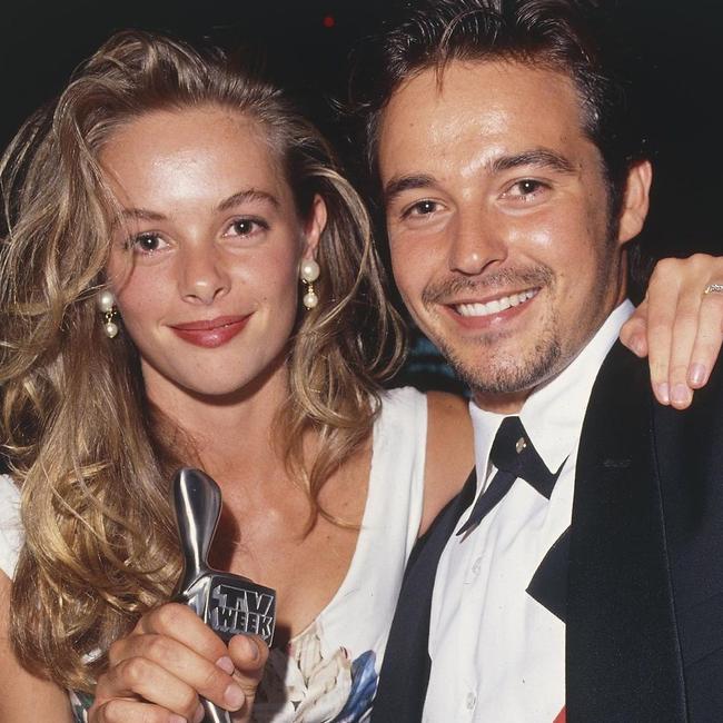 Cameron Daddo and wife Alison Brahe at the Logies in 1992. Picture: Instagram