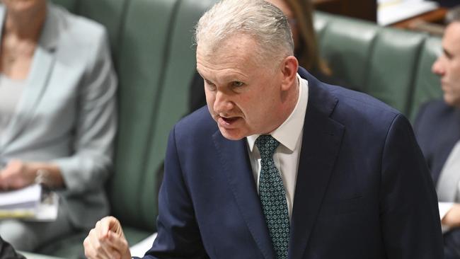 Home Affairs Minister Tony Burke says security processing of visa seekers has not changed since the Coalition was in government. Picture: NewsWire / Martin Ollman