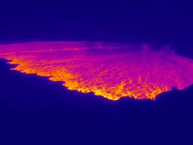 A webcam view of the Mauna Loa volcano in Hawaii. Picture: Handout / US Geological Survey / AFP.