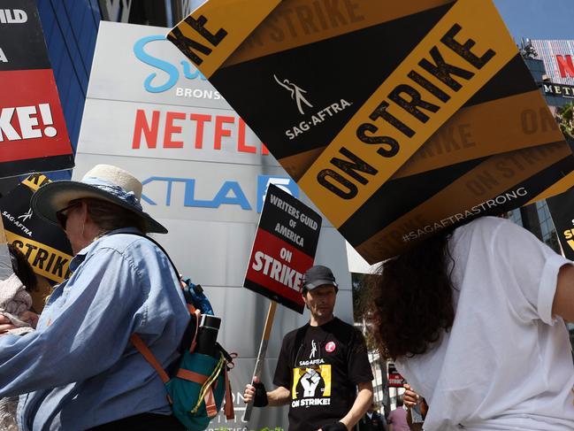 The strike has ground the entertainment industry to a standstill. Picture: Getty Images via AFP