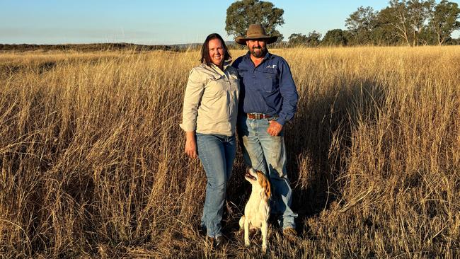 Brant and Angie Bettridge on their remote farm at Mt Wilga, Queensland.