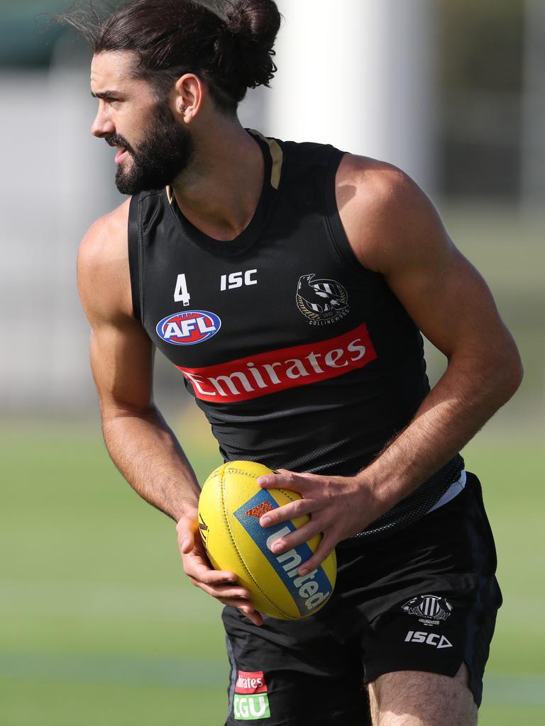 Brodie Grundy had a disappointing score in Round 1. Picture: David Crosling