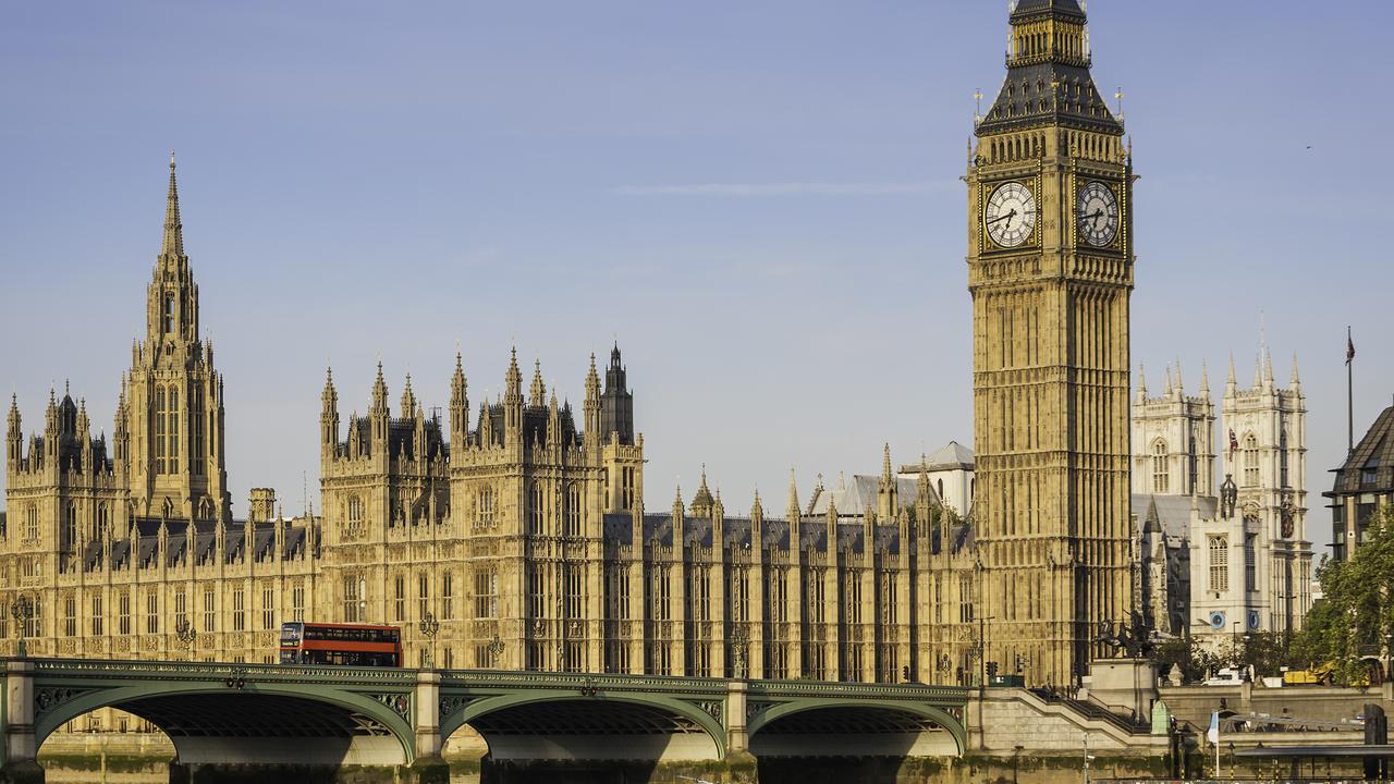 Australia’s system of government is based on the UK’s Westminster system. This photograph shows the UK’s Houses of Parliament, with Westminster Bridge in the foreground. Picture: fotoVoyager