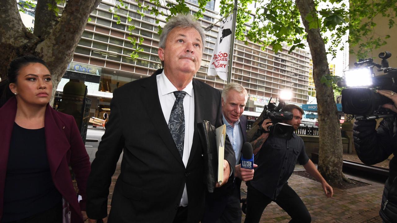 Peter Foster arrives at Sydney Central Local Court