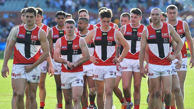 St Kilda’s stingy defence gave up 19 goals against Adelaide. Picture: Mark Brake/Getty Images