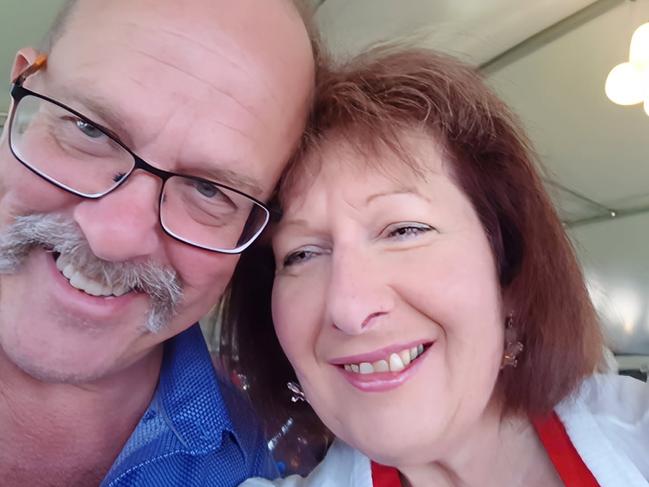 Joel Fulton with wife Diane who is now his carer after he was diagnosed with Alzheimer's disease three years ago. Image: Supplied.,