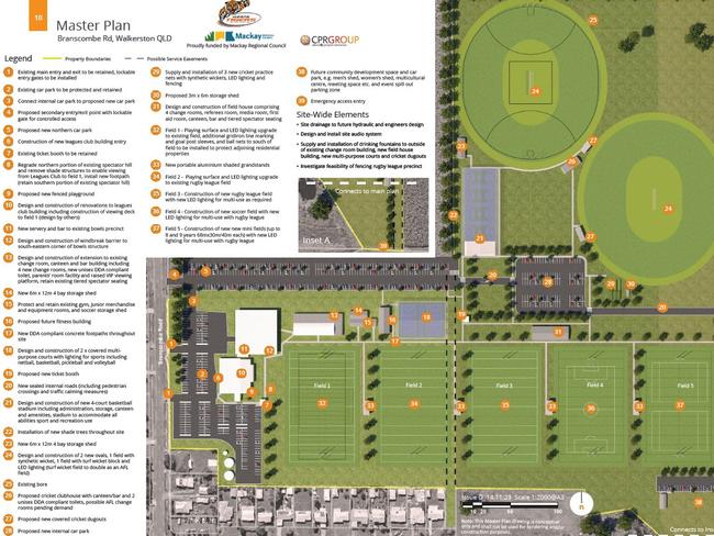 Wests Tigers Mackay in Walkerston has unveiled its club expansion master plan which includes three new fields for soccer, gridiron and rugby league, as well as two new ovals for AFL and cricket. Picture: Contributed