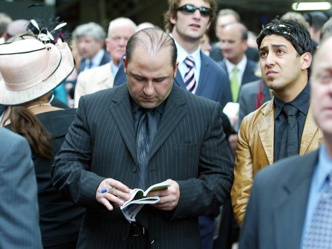 Tony Mokbel at Flemington racecourse on Oaks Day in 2004.