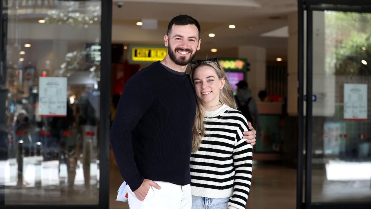 Corey (29) and Jody (25) Curtis give their opinions about why Labor took a hit in the voting in the Parramatta electorate. Photo: Jane Dempster/ Daily Telegraph.