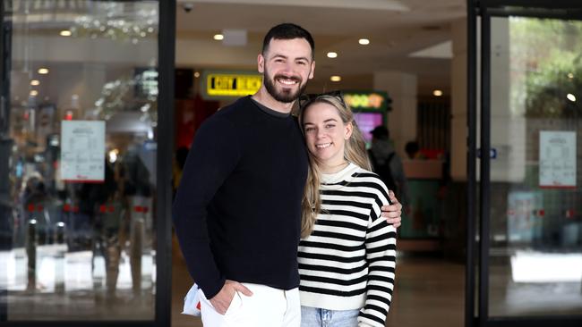 Corey (29) and Jody (25) Curtis give their opinions about why Labor took a hit in the voting in the Parramatta electorate. Photo: Jane Dempster/ Daily Telegraph.