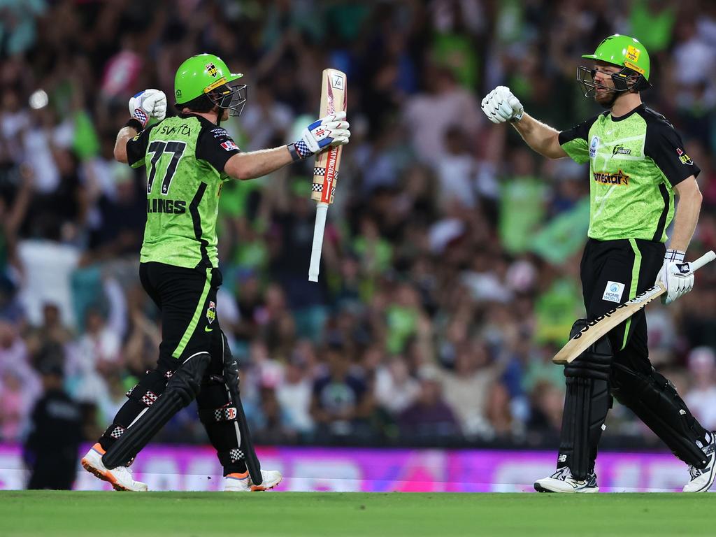 The Thunder triumphed in The Challenger fixture to reach the BBL final. Picture: Getty