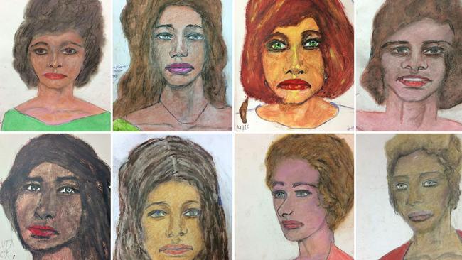 The FBI has released 16 drawings by a man who may be the most prolific serial killer in US history. Picture: AFP 