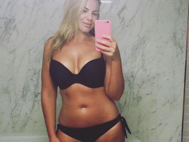 She frequently shares bikini selfies on social media. Picture: Fiona Falkiner/Instagram