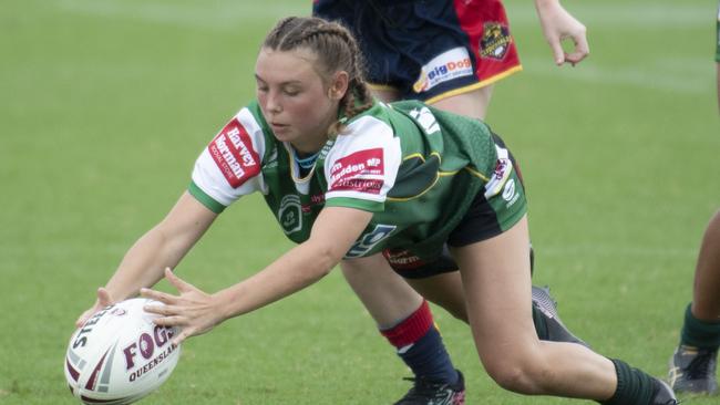 Brailee Howgego for Jets. Western Clydesdales vs Ipswich Jets. Harvey Norman U19s. Sunday, March 6, 2022. Picture: Nev Madsen.