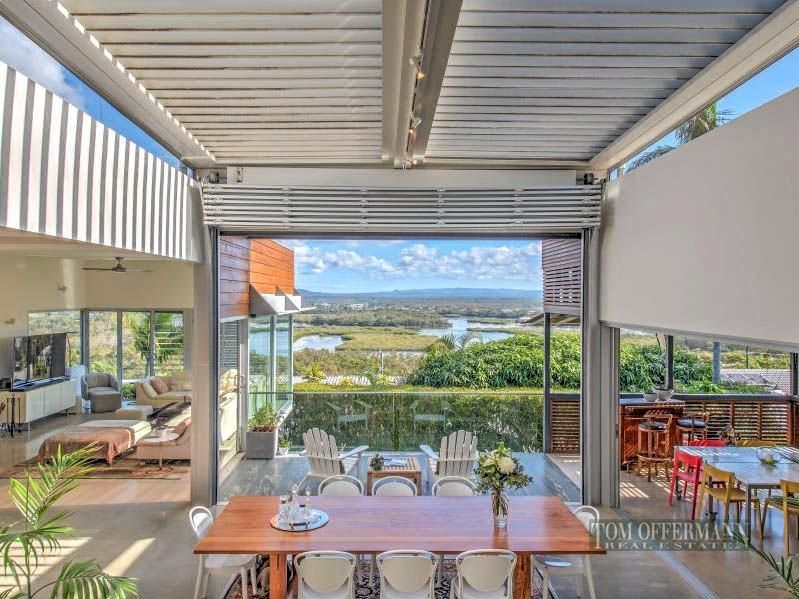 The home on 13 Allambi Tce is one of the prime offerings at Noosa Heads for sale.