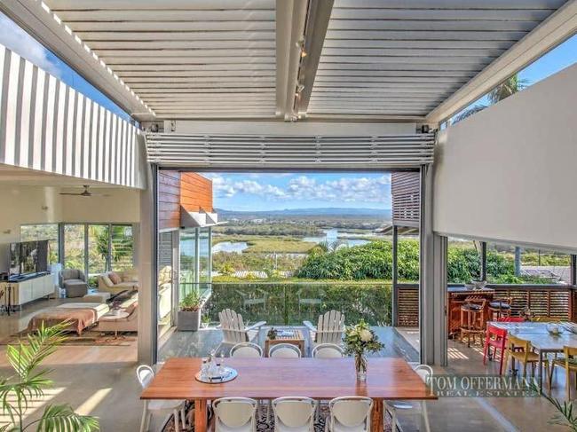 The home on 13 Allambi Tce is one of the prime offerings at Noosa Heads for sale.