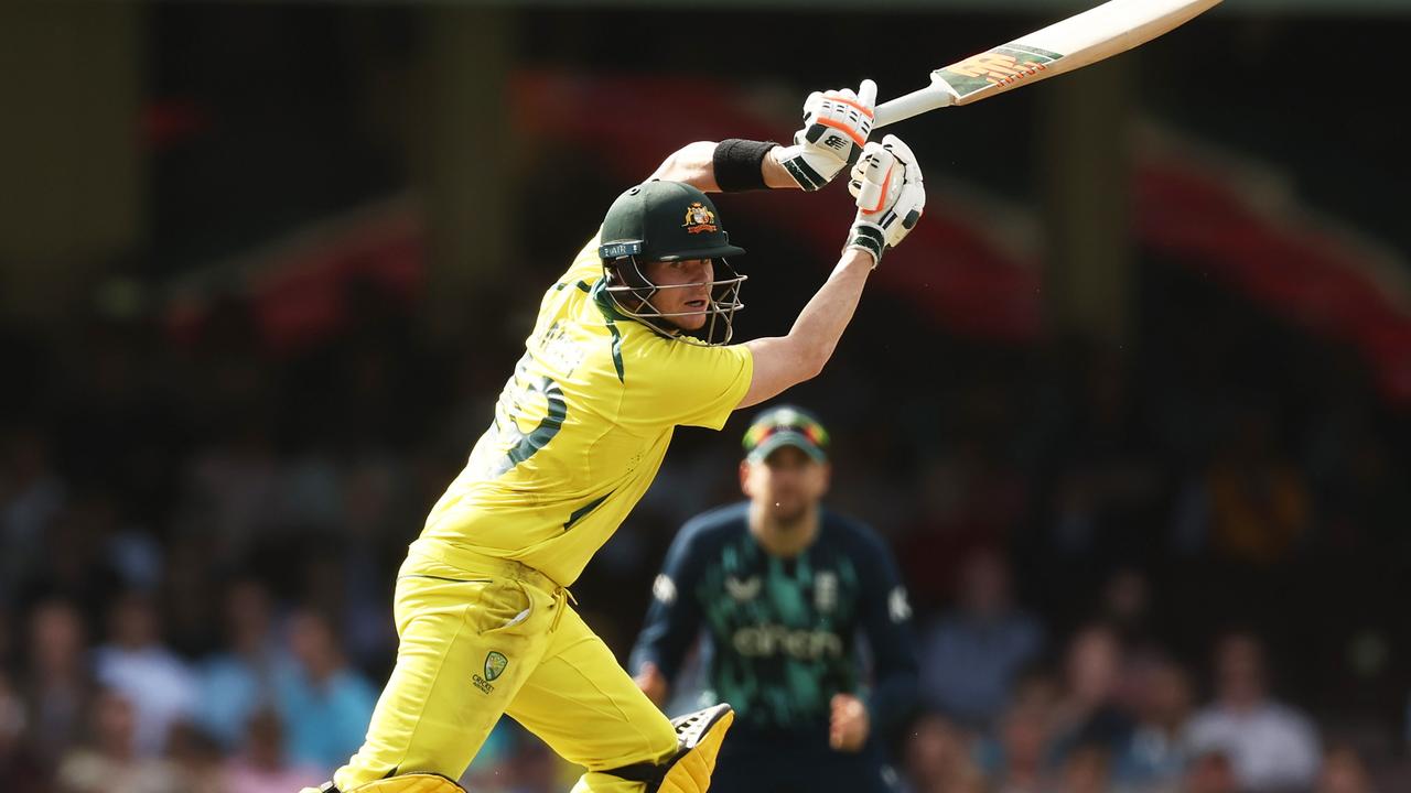 Steve Smith on his way to 94 runs as Australia set England a tough task. Picture: Matt King CA/Cricket Australia via Getty Images