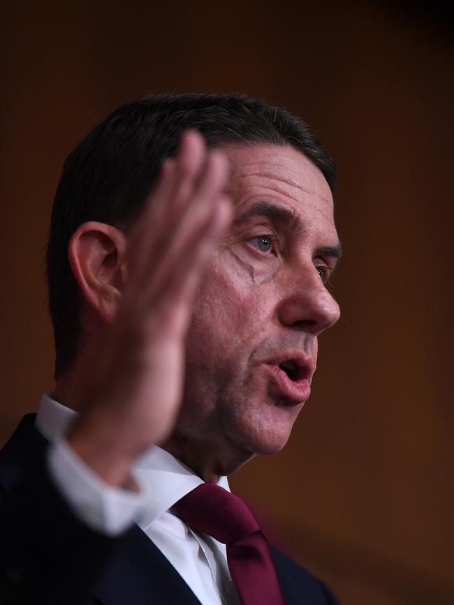 Queensland Treasurer Cameron Dick speaks during a press conference at Parliament House. Mr Dick delivered his second state budget on Tuesday, June 15. Picture: Dan Peled