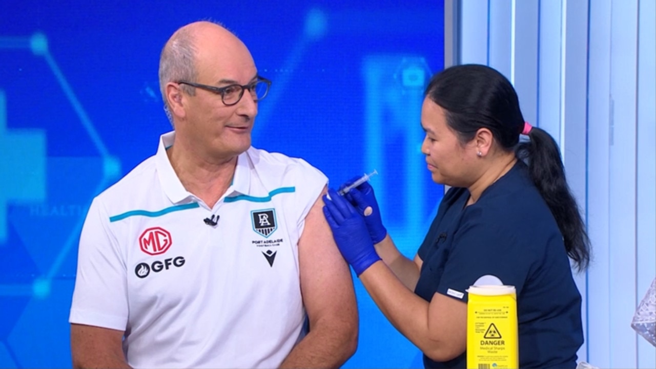 David Koch received the AstraZeneca vaccination on Sunrise earlier this year.