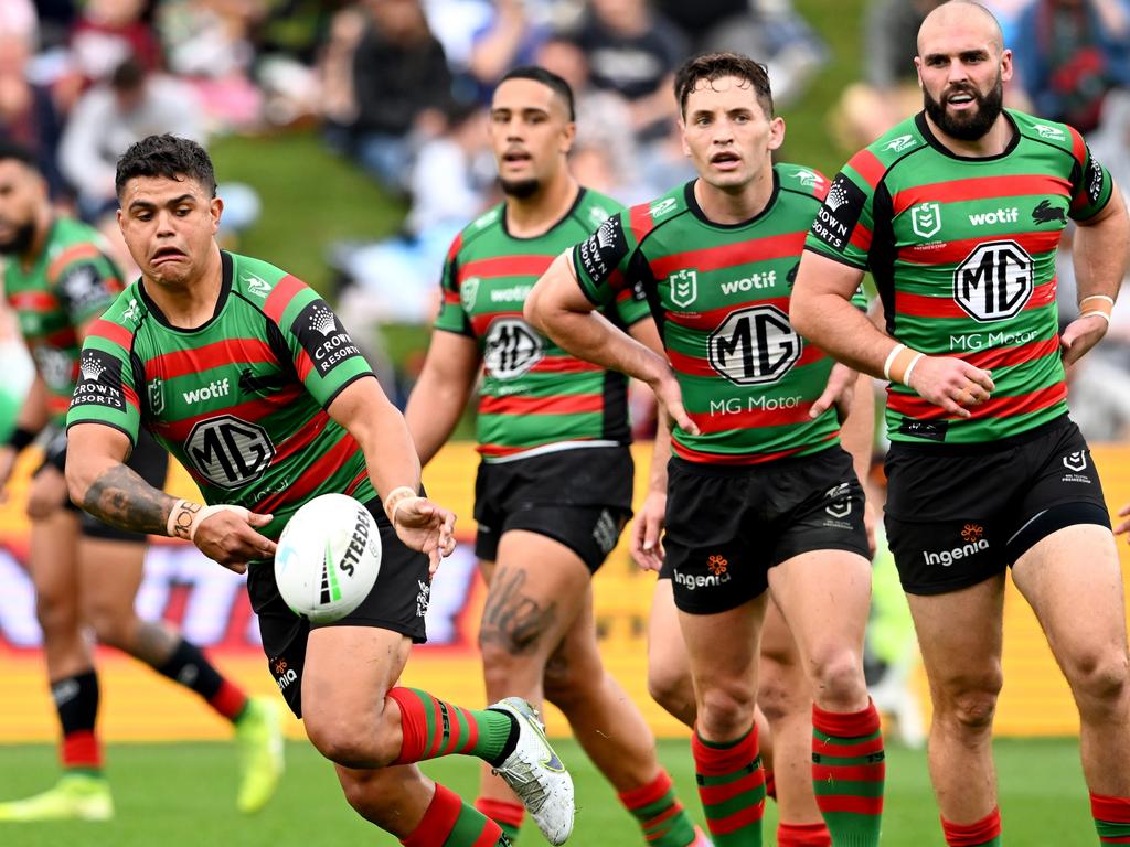 Latrell Mitchell’s return from injury sparked South Sydney. Picture: Bradley Kanaris/Getty Images