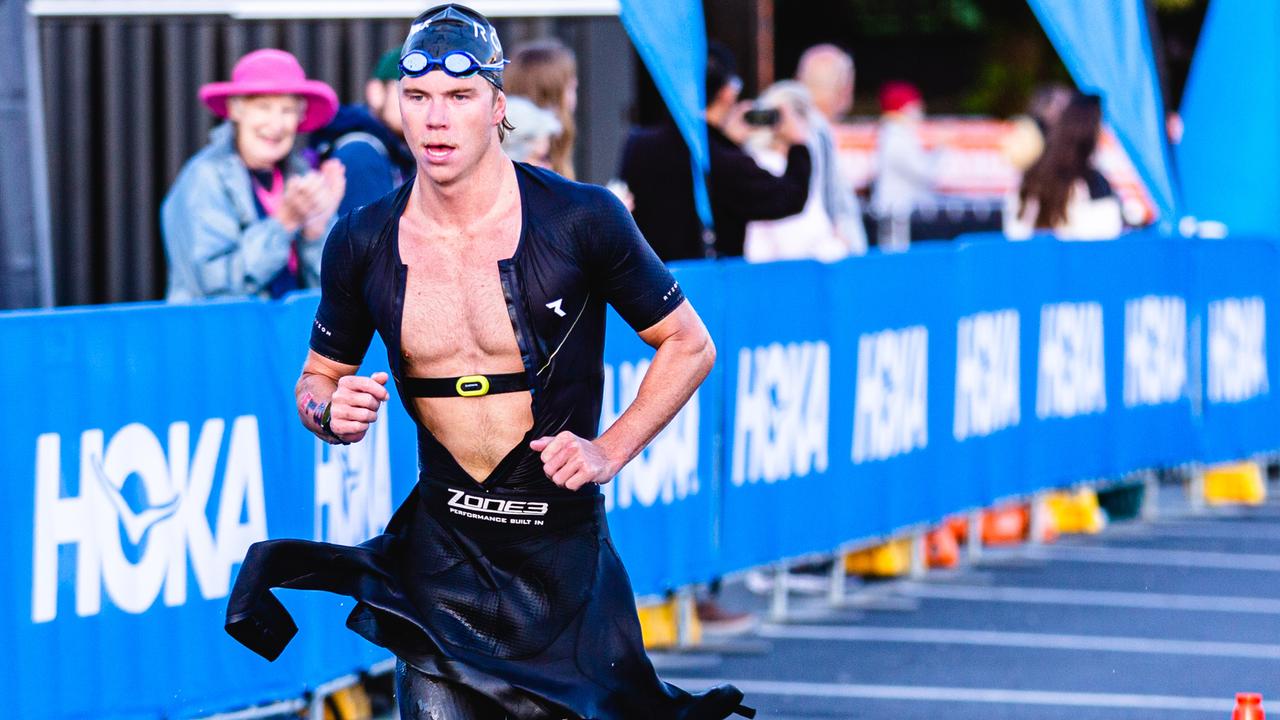 Competitors in the Ironman 70.3 Tasmania in HobartPicture: Linda Higginson