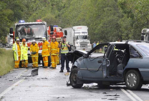 CARNAGE: The pictured crashes – three of the eight fatalities on nearby stretches of the Pacific Highway in 2010 – tell a grim tale.