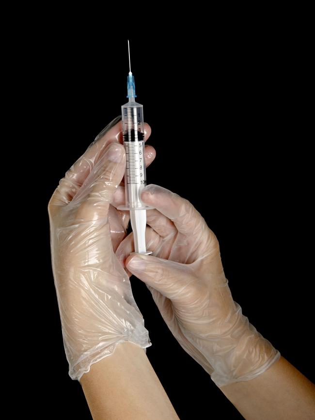 One of the human growth hormones included somatropin, which is injected into the body.