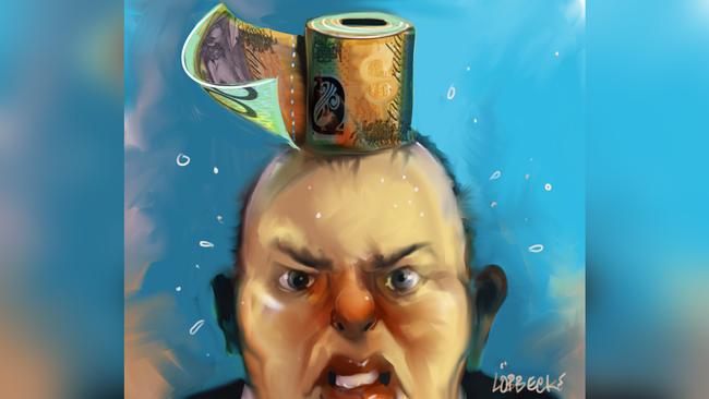 Treasurer Josh Frydenberg. Illustration: Eric Lobbecke