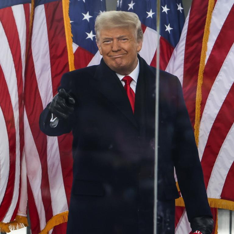 President Donald Trump encouraged his supporters to "Stop The Steal" before they breeched security and entered Capitol Hill. Picture: Tasos Katopodis/Getty Images/AFP.