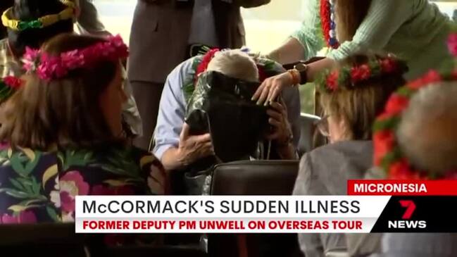 Deputy PM becomes sick on overseas tour (7NEWS)