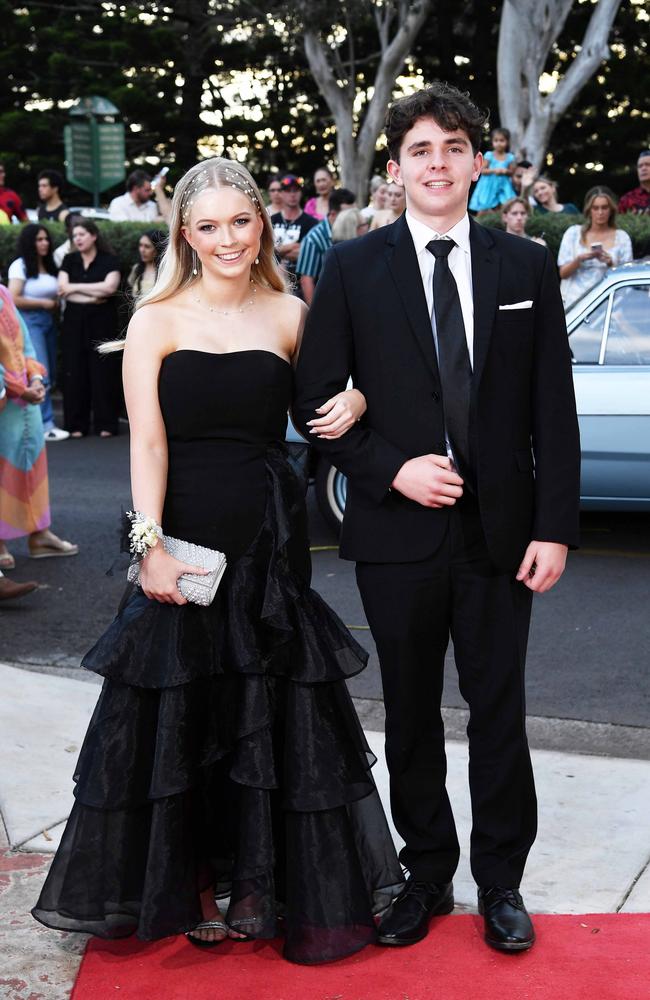 Piper Harman and Dyla Di Blasio at Centenary Heights State High School formal. Picture; Patrick Woods.