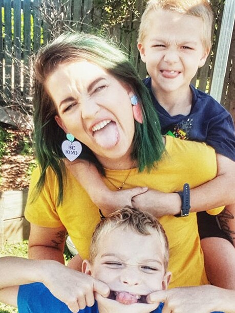 Wyreema mum Kate Wilson is not afraid to be silly with her two boys Eddie and Archie.